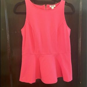 Hot Pink Old Navy Peplum Top